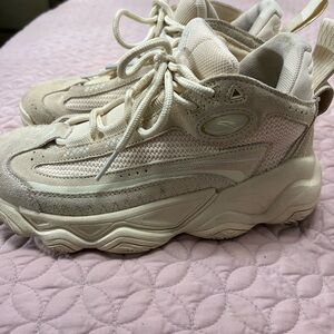 Women's Beige High-Top Sneakers